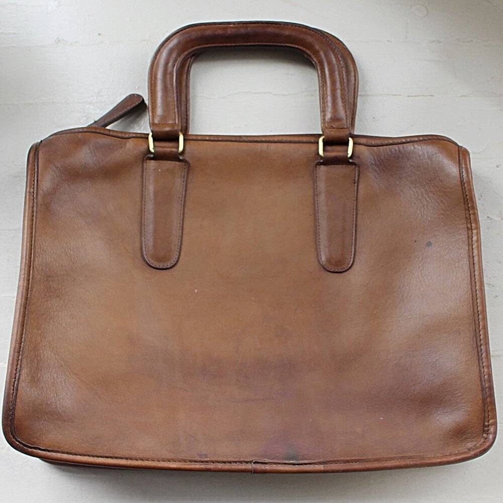 Coach Vintage - Putty Slim Satchel 9430 Handbag, 1970s/80s - 0001 Serial - Picture 12 of 14